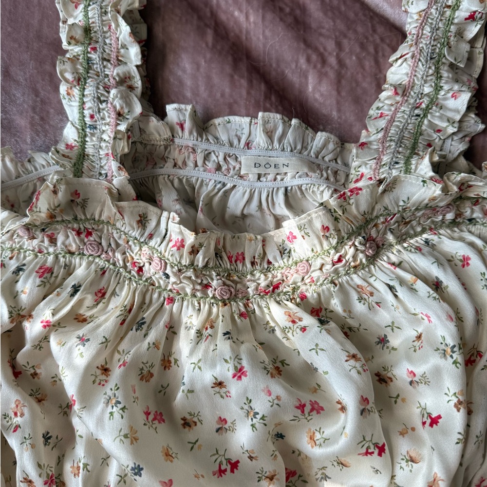 Doen Floral Intimates Set in Cream - Picture 2 of 4